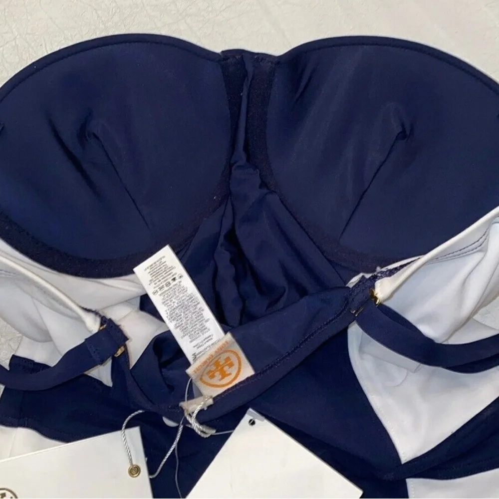 NWT Tory Burch Navy and White One Piece Bathing Suit